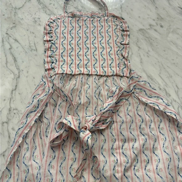 EXCELLENT Vintage 1980s Apron Kitchen T&CL Baking Cooking Pink Blue RARE - Picture 5 of 6